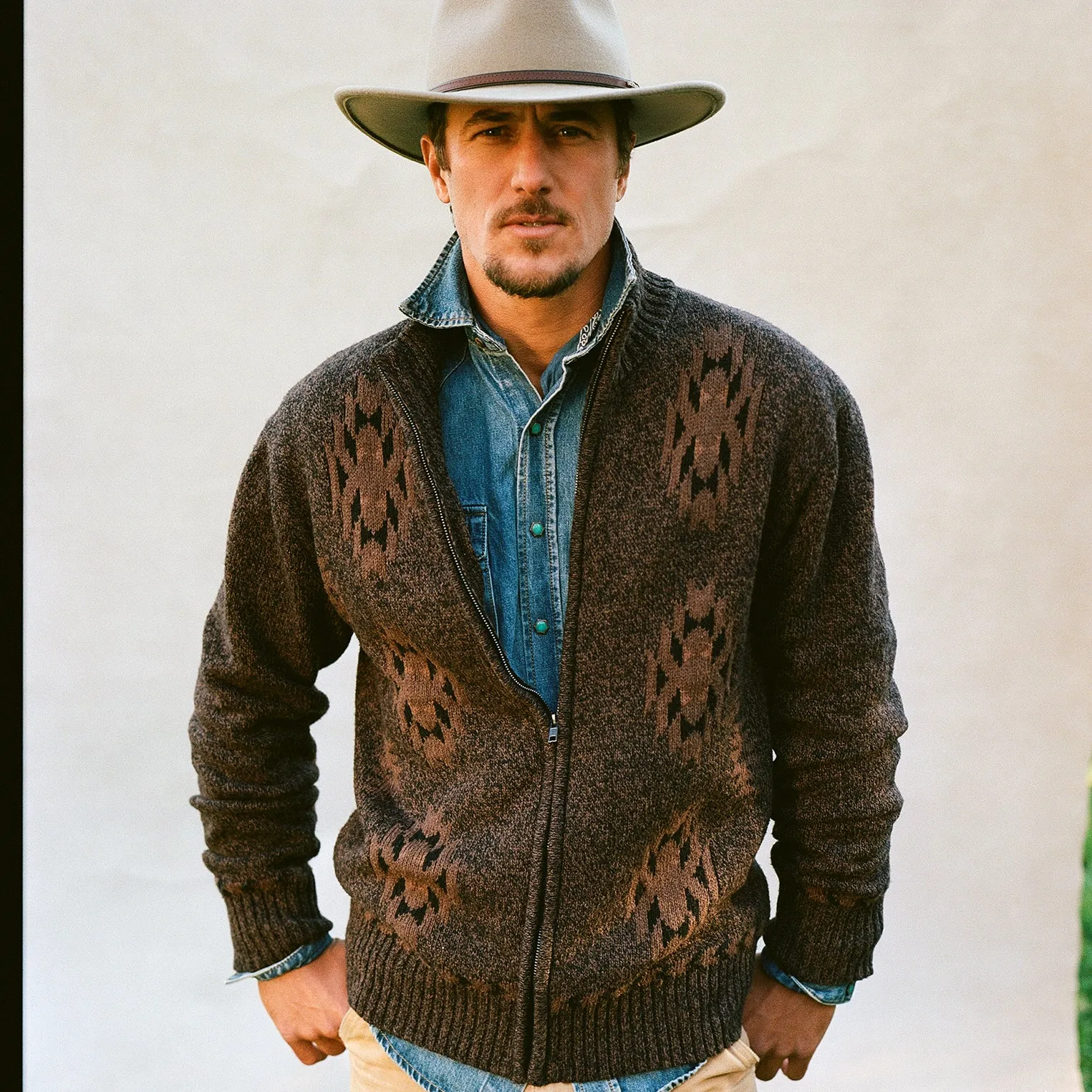 Checkered Style Modern Street Vertical Aztec Cardigan