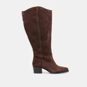 VIRONA H2O EXTRA WIDE CALF BOOTS DK BROWN SUEDE Mountain Side Shaft Height Options