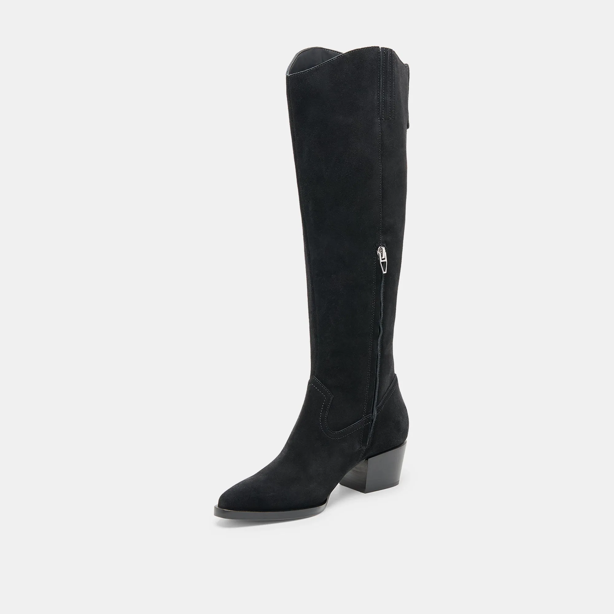 VIRONA H2O WIDE CALF BOOTS ONYX SUEDE All Weather Urban Commute Torsional Rigidity Frame