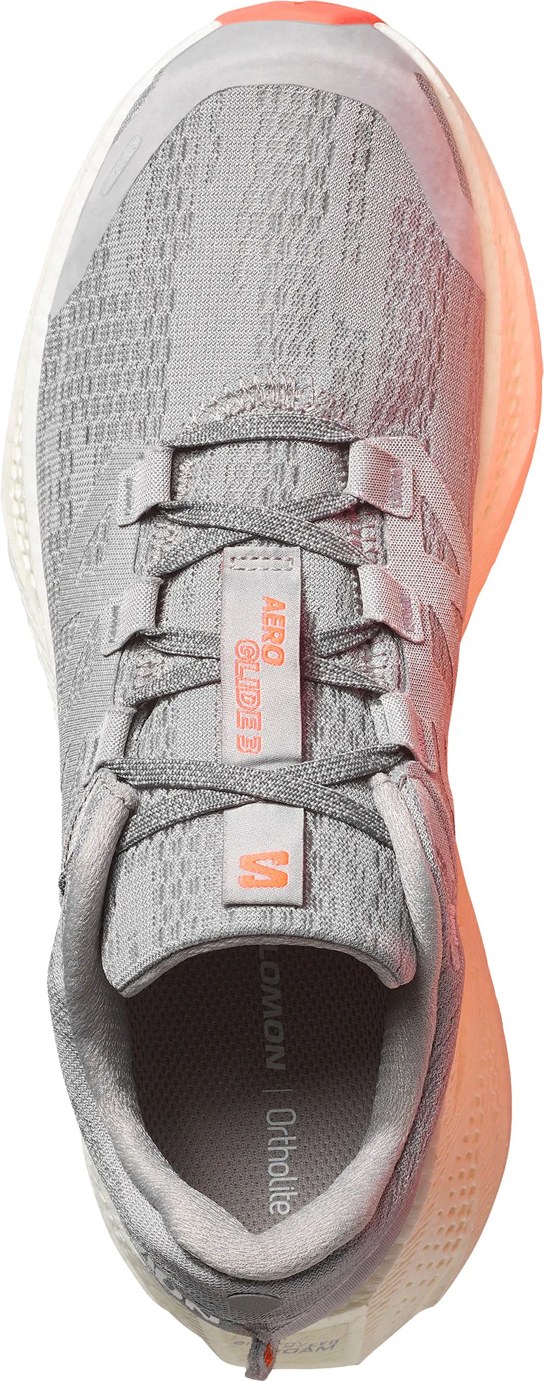 Salomon Aero Glide 3 Mens Running Shoes - Grey Contoured Heel Cup