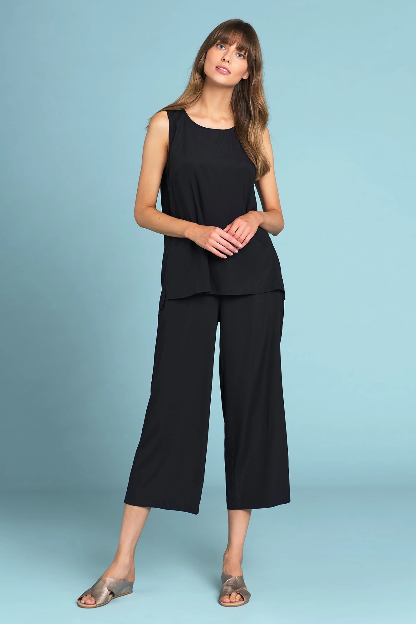 Abrasion Resistant Surface Olivia Newton-John Silk Tunic - Black