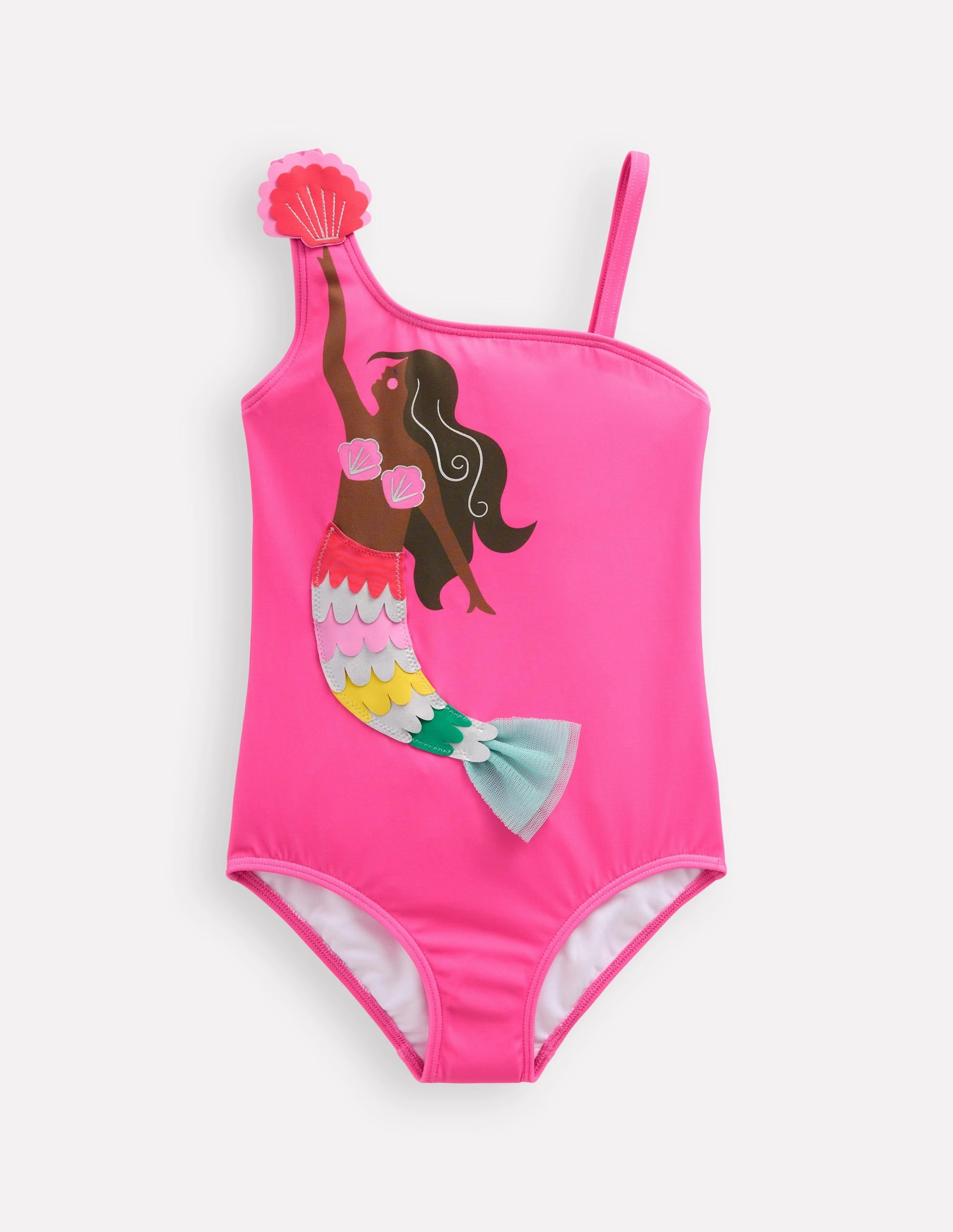 Sunday Appliqu?? Swimsuit-Pink Mermaid Solar Protective Coating