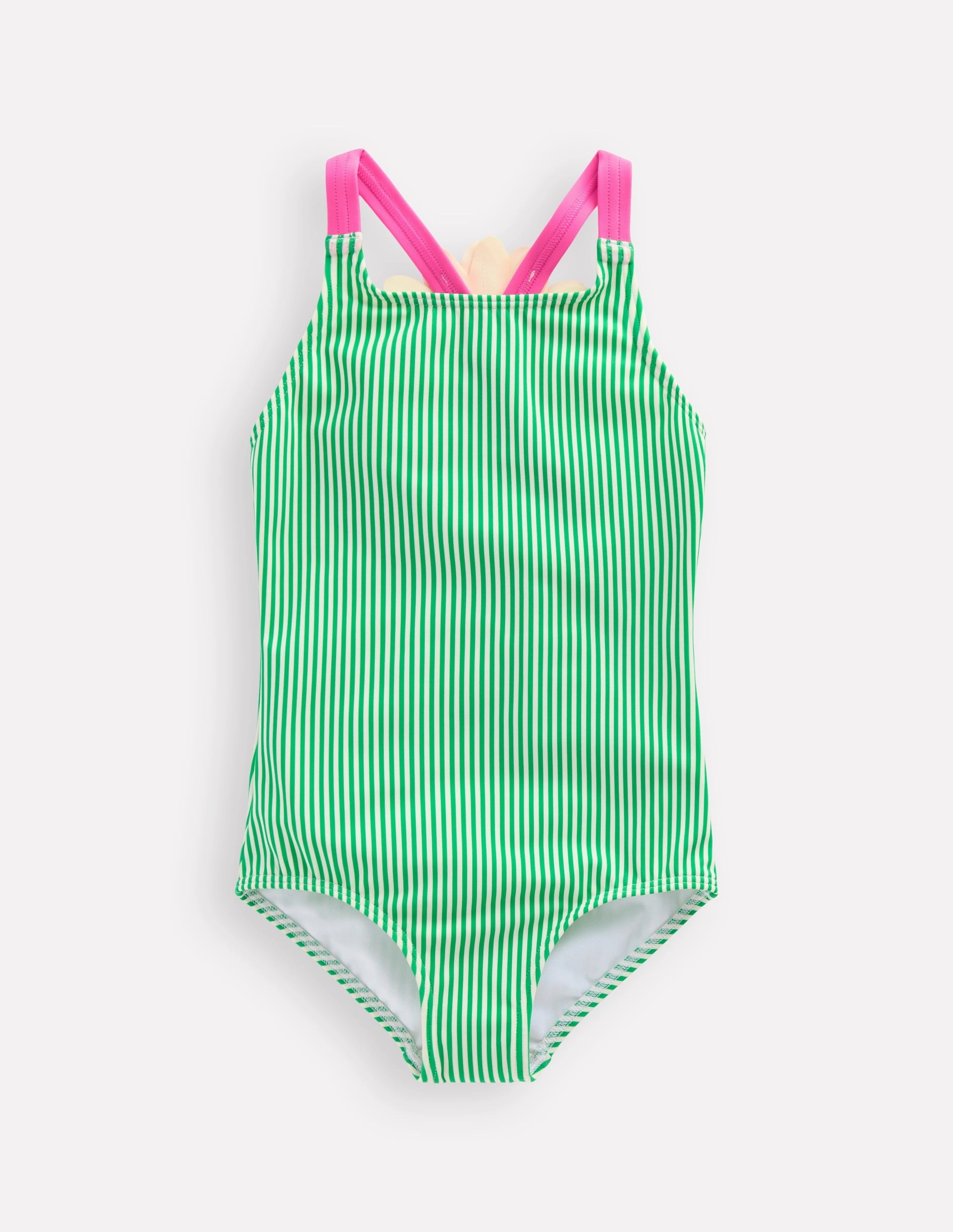 Applique Back Swimsuit-Green Daisy Easy Comfort Reef Safe Materials