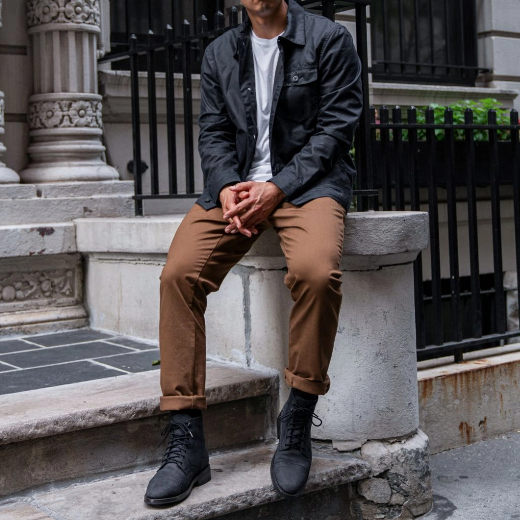 Waxed Canvas Field Jacket | Navy Snag Free Zippers