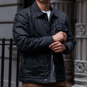 snowboarder club Waxed Canvas Field Jacket | Navy