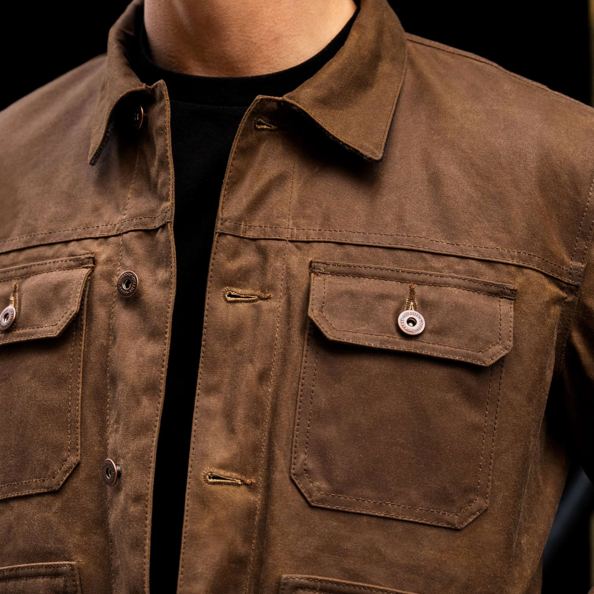 Chilly Wear Waxed Trucker Jacket | Coyote