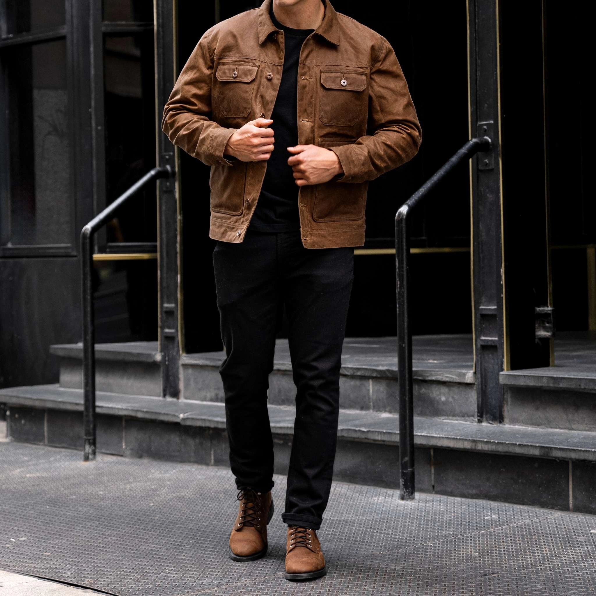 Waxed Trucker Jacket | Coyote Urban Hike