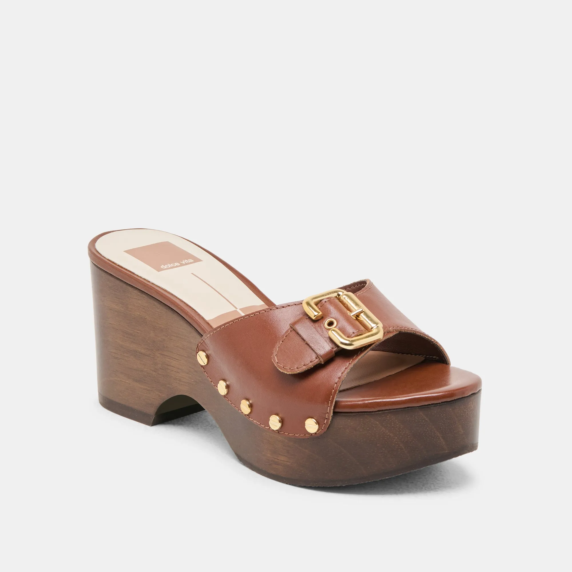 soft elegance YALAH HEELS BROWN LEATHER