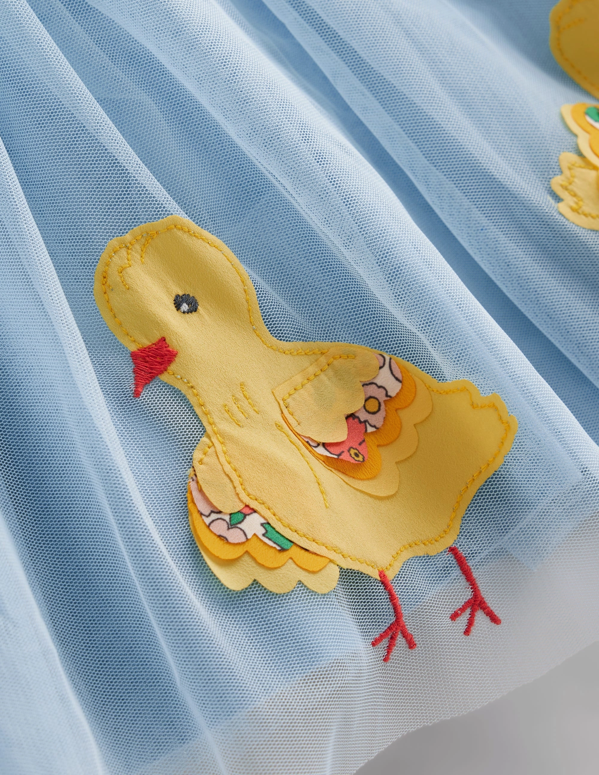 Ami Applique Tulle Dress-Pale Blue Chicks Relaxed Waist