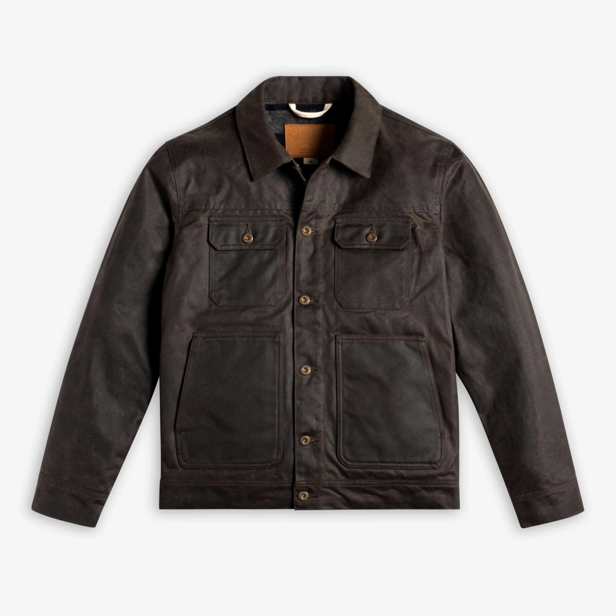 Waxed Trucker Jacket | Dark Olive Heavy Duty Zippers