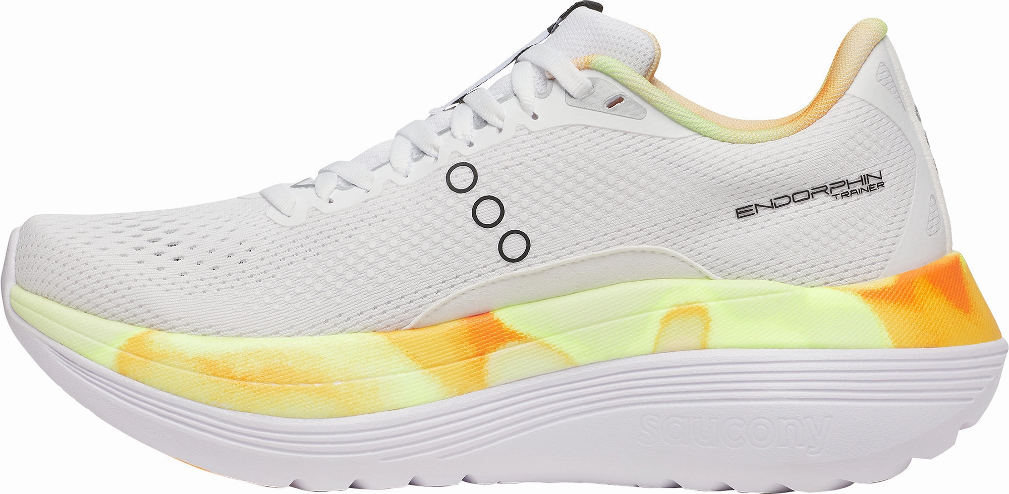 High Mileage eco - friendly material shoes Saucony Endorphin Trainer Womens Running Shoes - White