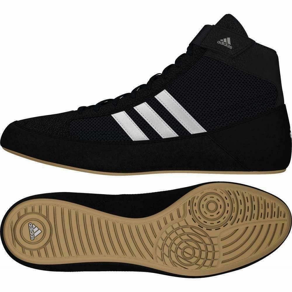 adidas Mens Havoc Wrestling Shoes Black Boxing Boots Durable Shell Outdoor Trek Zip Up Style