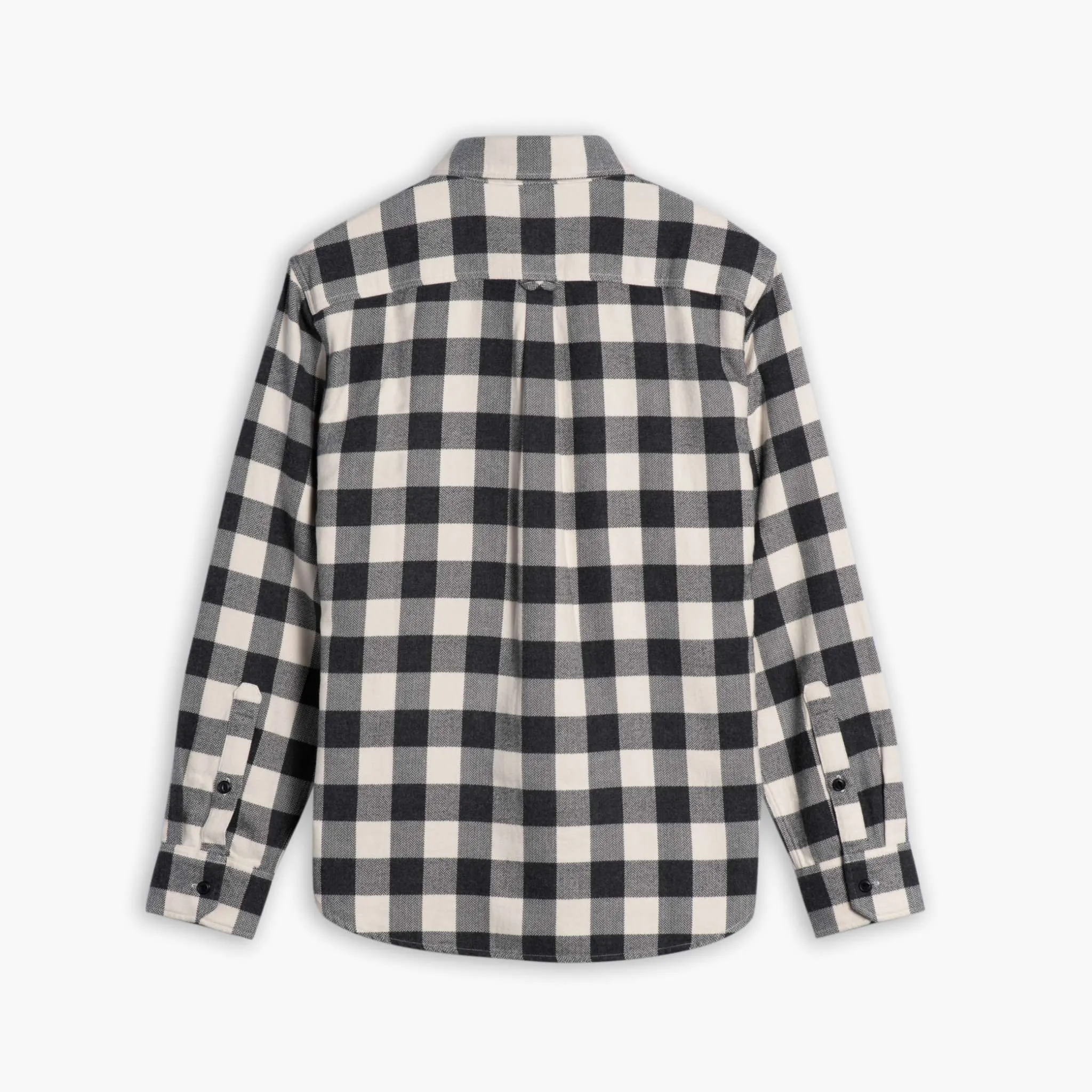 Buffalo Check Shirt | Black & Cream Reinforced Seams Mature appeal