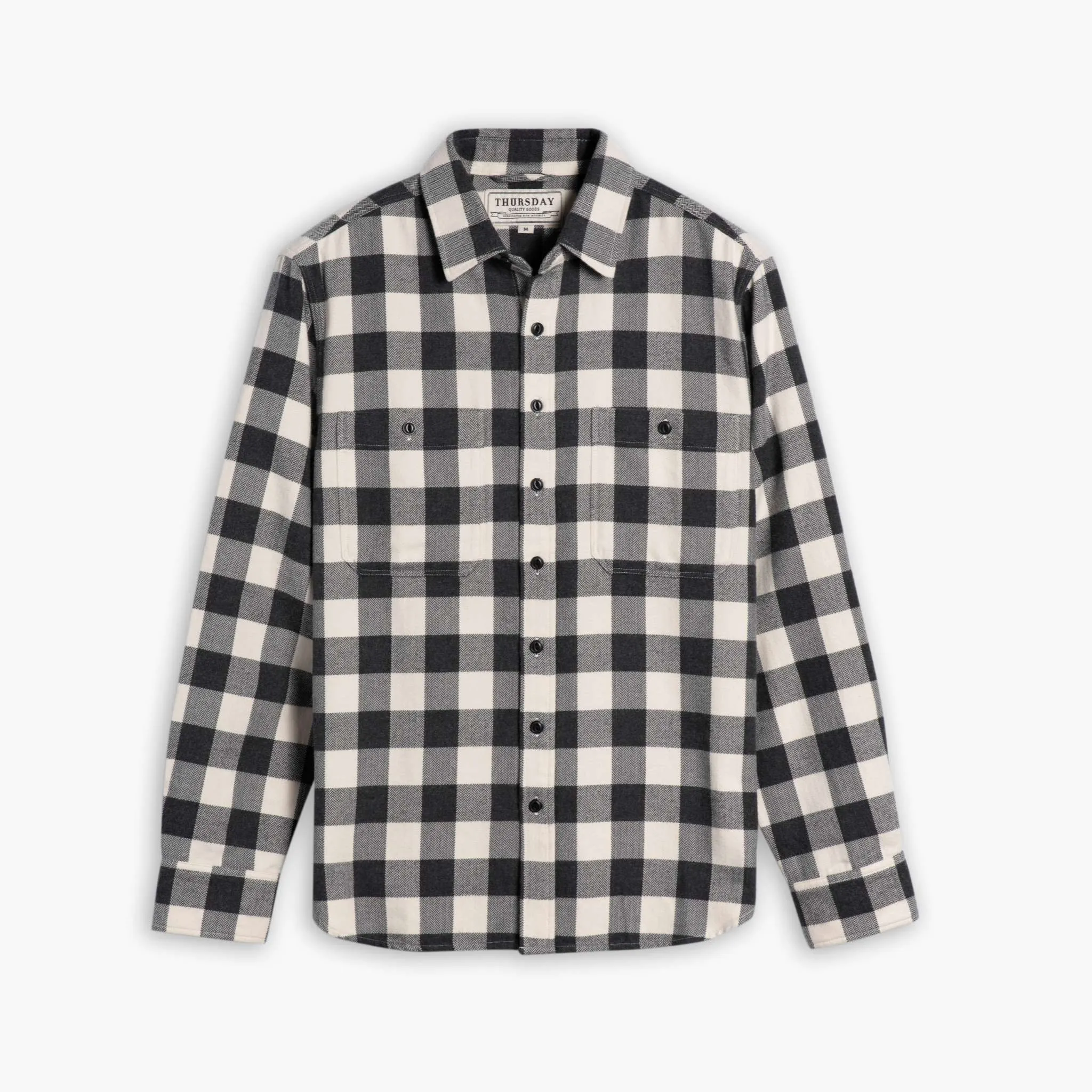 Weekend Outfit Buffalo Check Shirt | Black & Cream