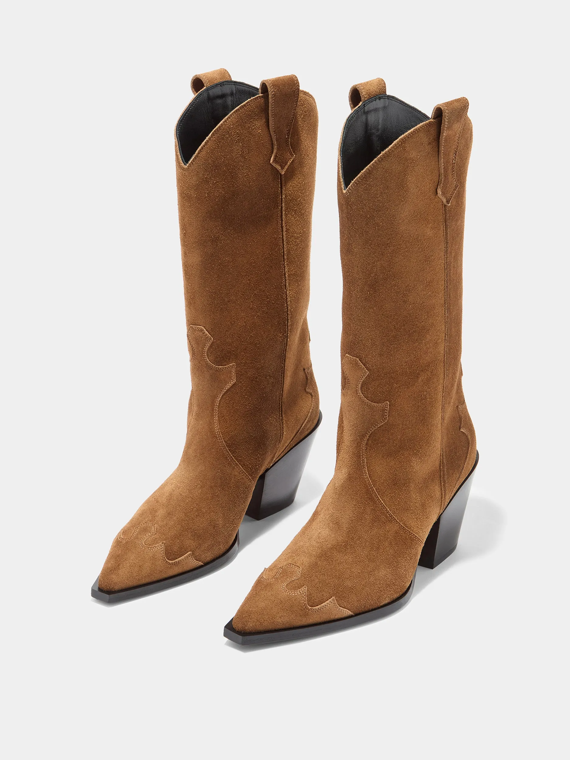Neutral Style Ariel Suede Cowboy Boots