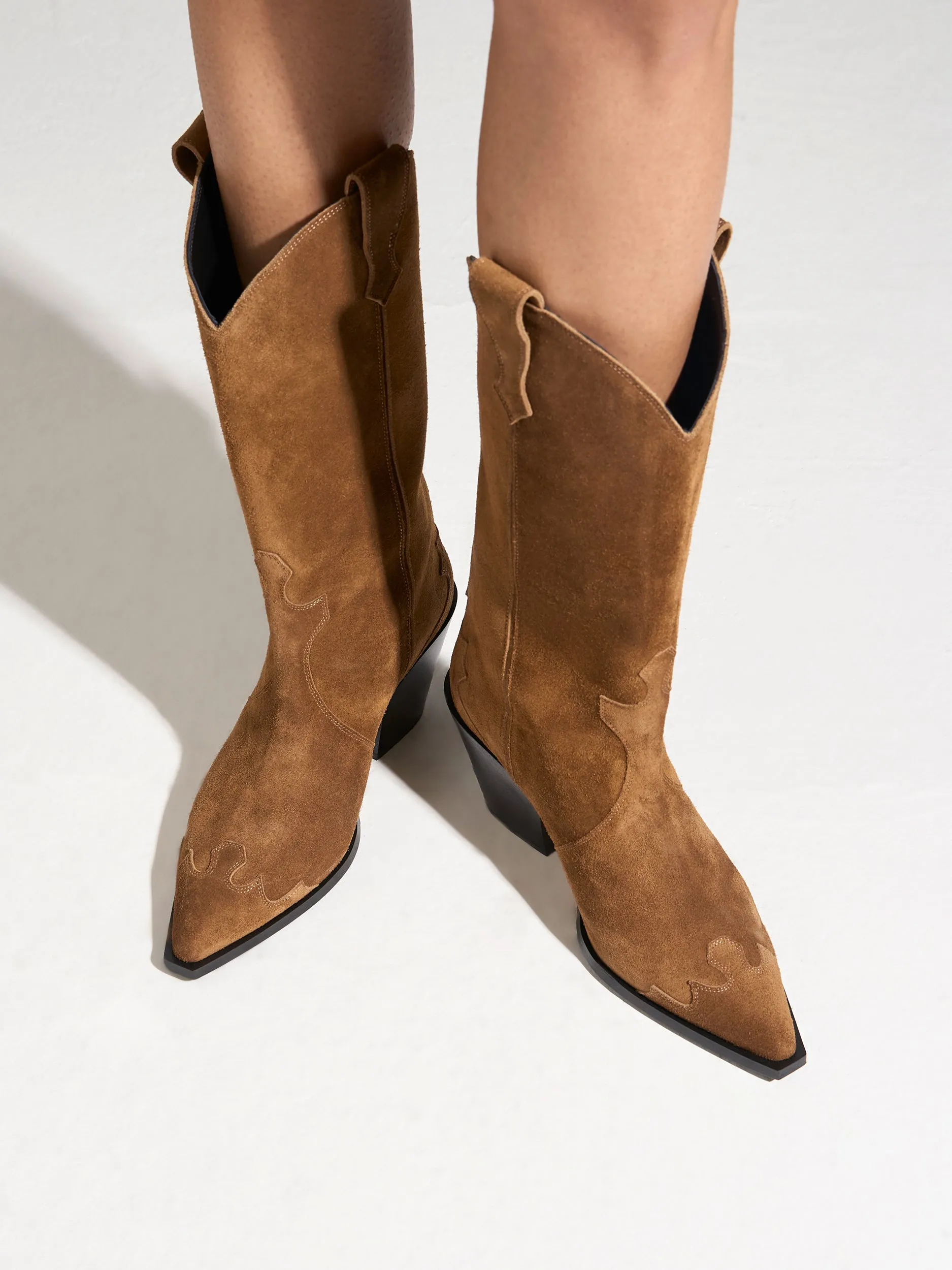 Urban Detail Ariel Suede Cowboy Boots