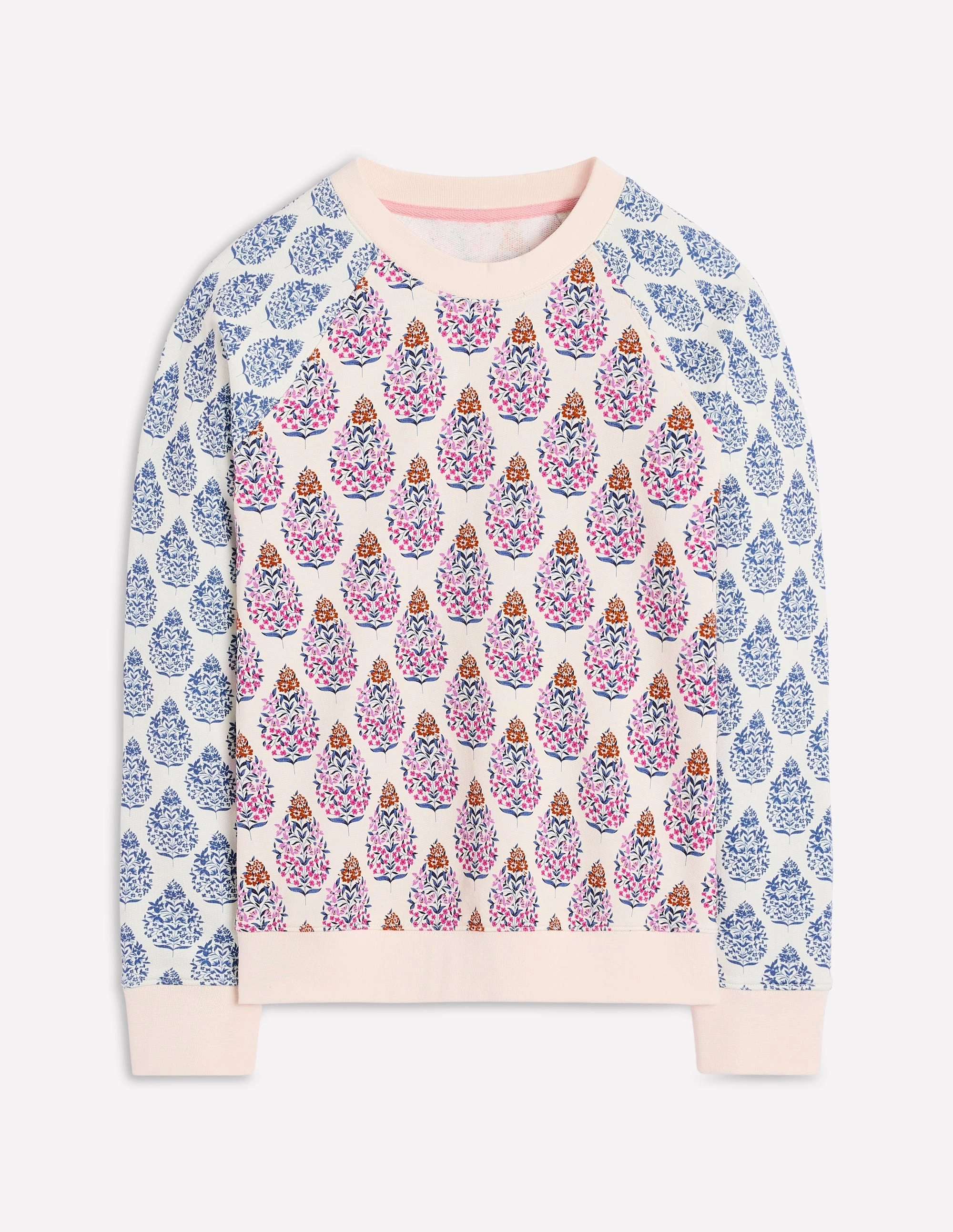Rosa Printed Sweatshirt-Multi, Wildflower Bouquet Cozy Layer Fit