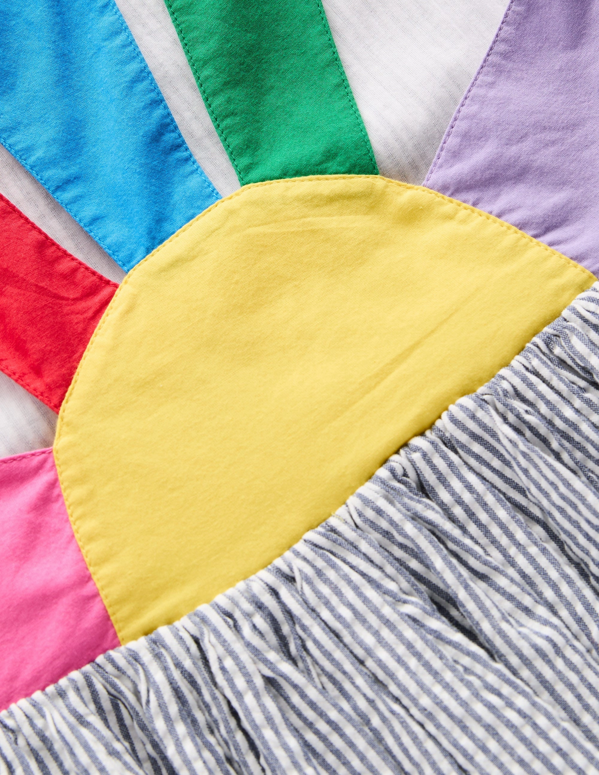 Zadie Applique Back Dress-Navy/ Ivory Stripe Sunray NoiseFreeFabric Clean Outline