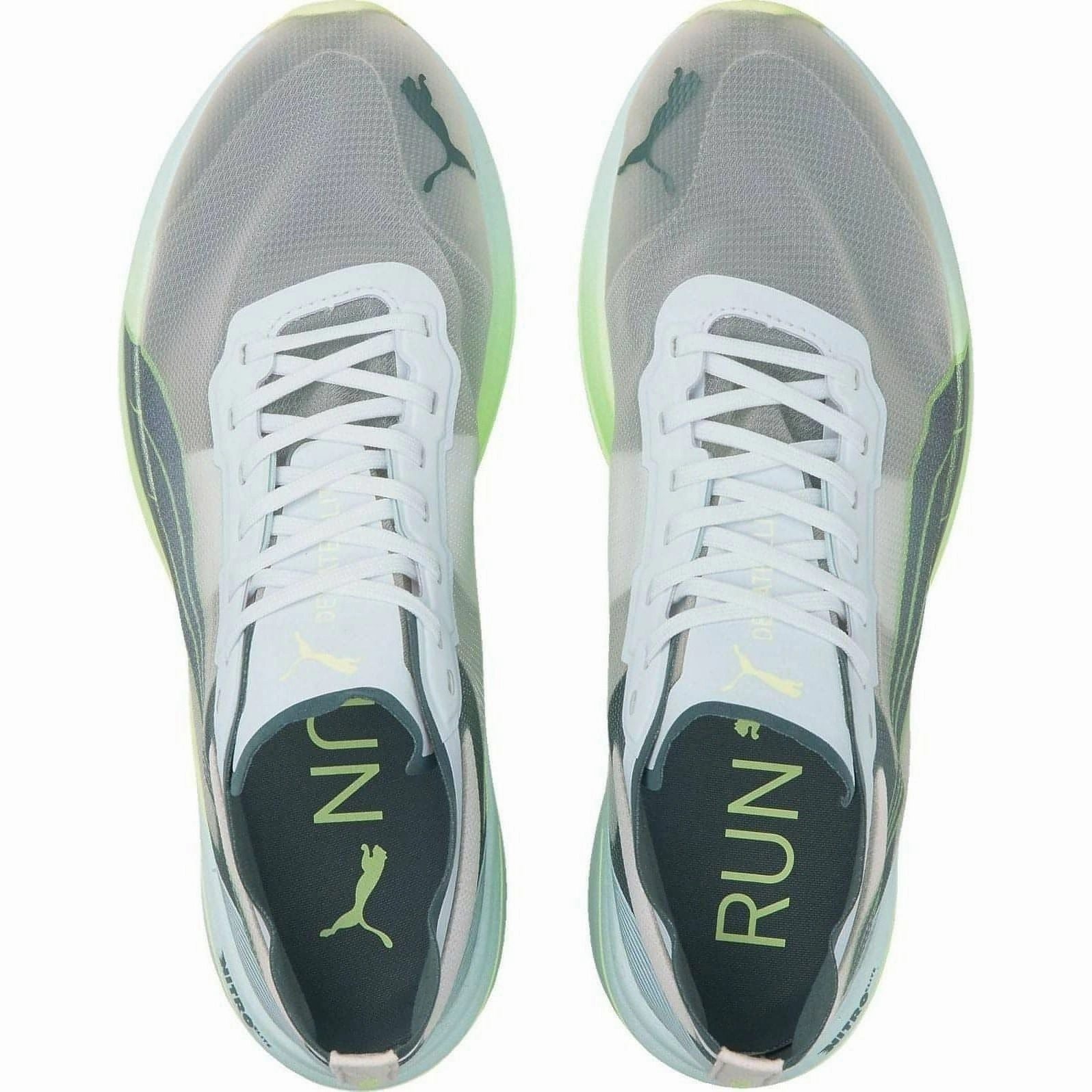 Air Cushioning Puma Deviate Nitro Elite Racer Mens Running Shoes - White