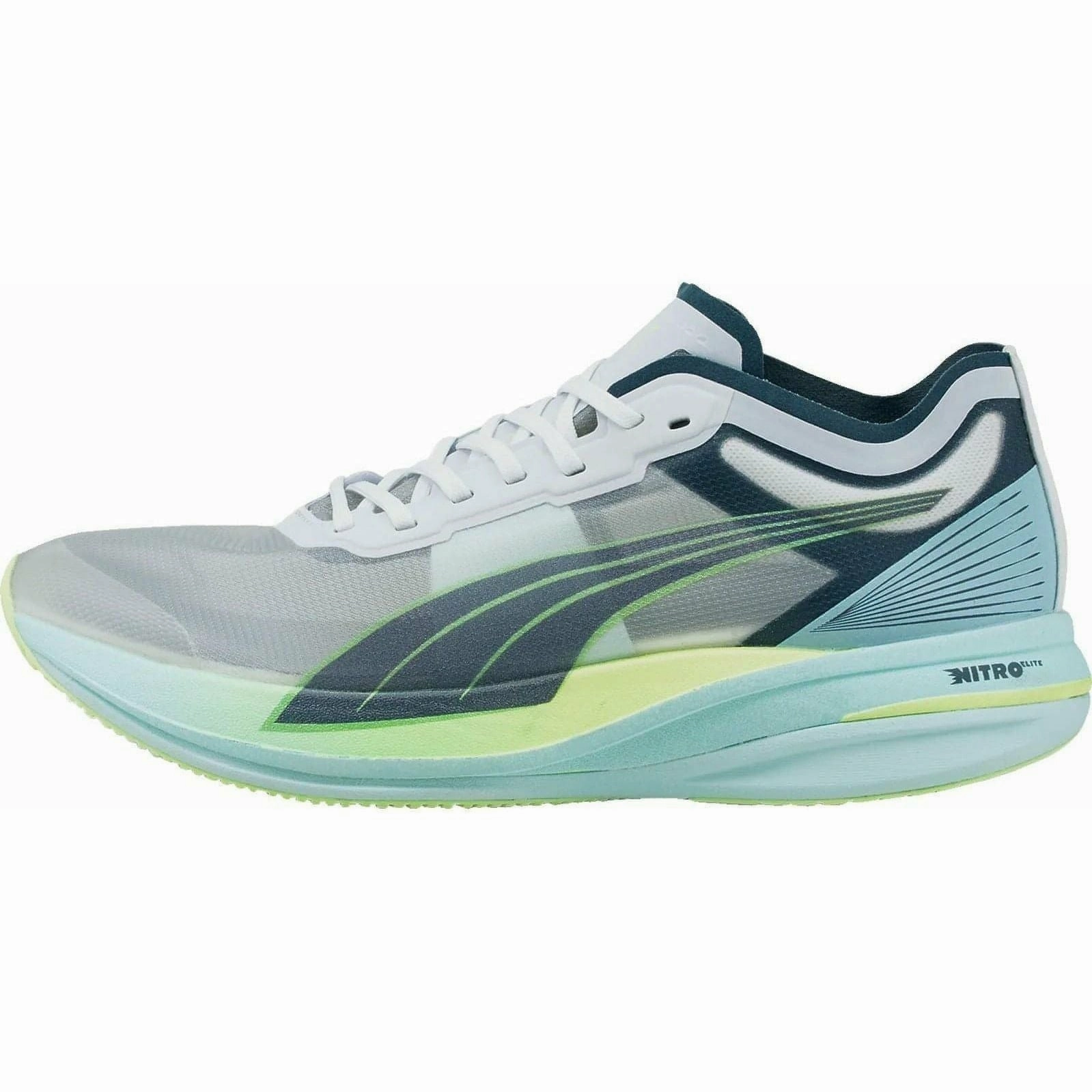 Puma Deviate Nitro Elite Racer Mens Running Shoes - White men's shoes speed - training